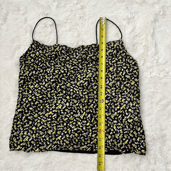 Alice + Olivia Small Harmon Silk Yellow/Black Cowl Neck Fairy Grunge Slip Tank - Picture 14 of 14